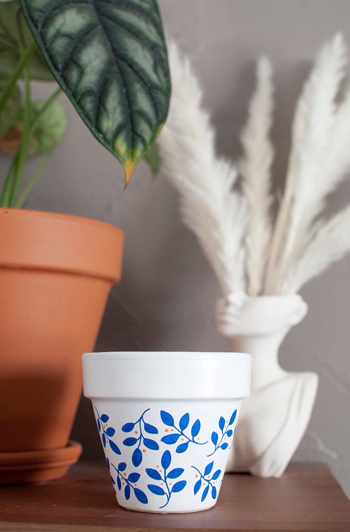 Cache pot / Pot en terre cuite personnalisé : Hyacinthe