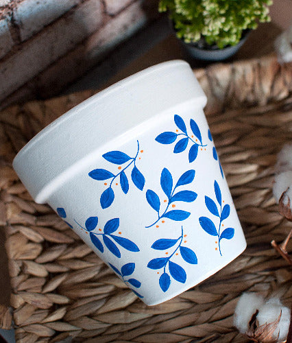 Cache pot / Pot en terre cuite personnalisé : Hyacinthe