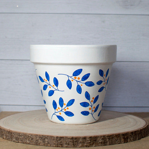 Cache pot / Pot en terre cuite personnalisé : Hyacinthe