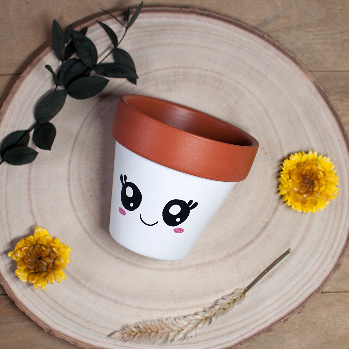 Pot de fleurs / cache pot en terre cuite : Ptitpot