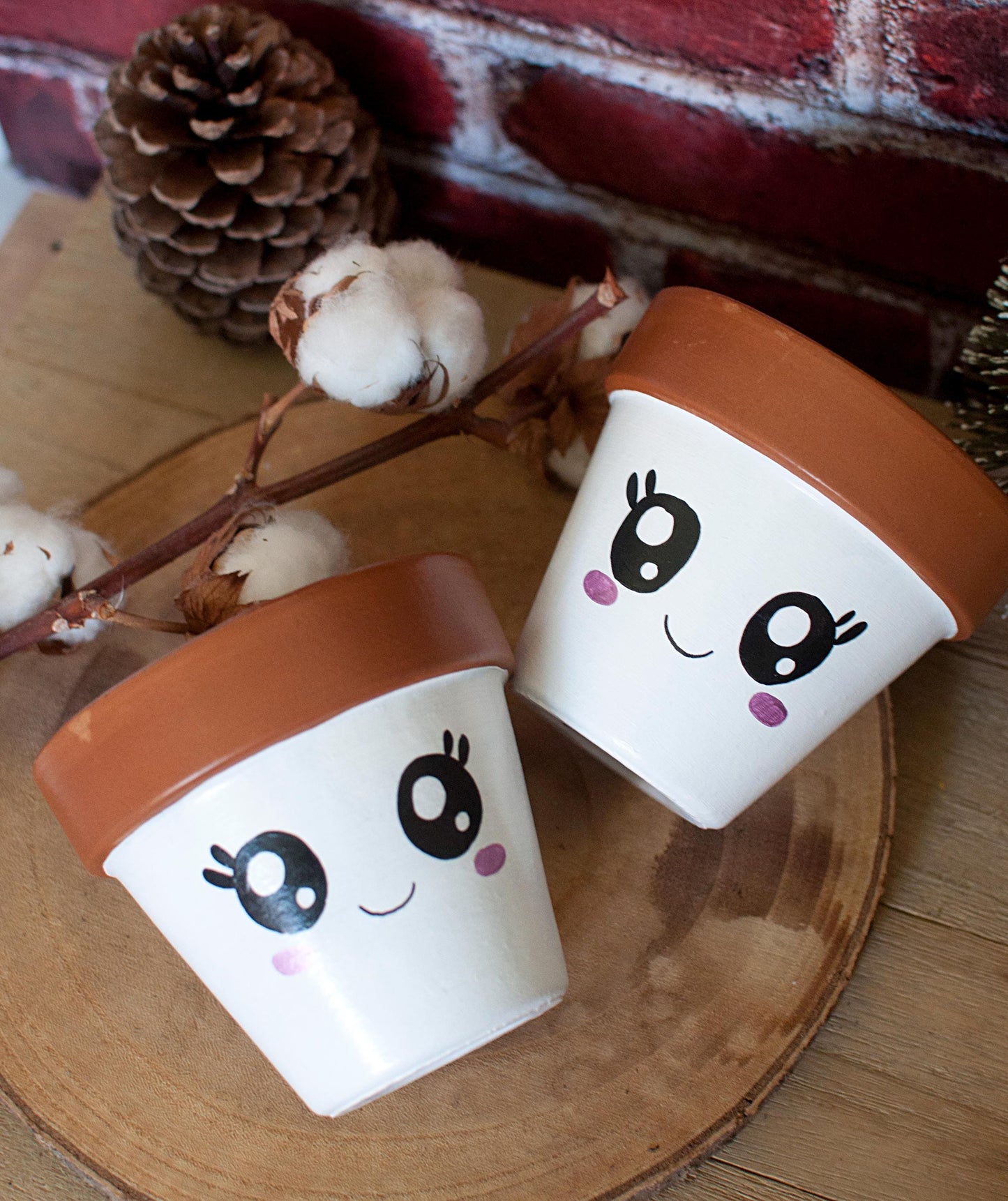 Pot de fleurs / cache pot en terre cuite : Ptitpot