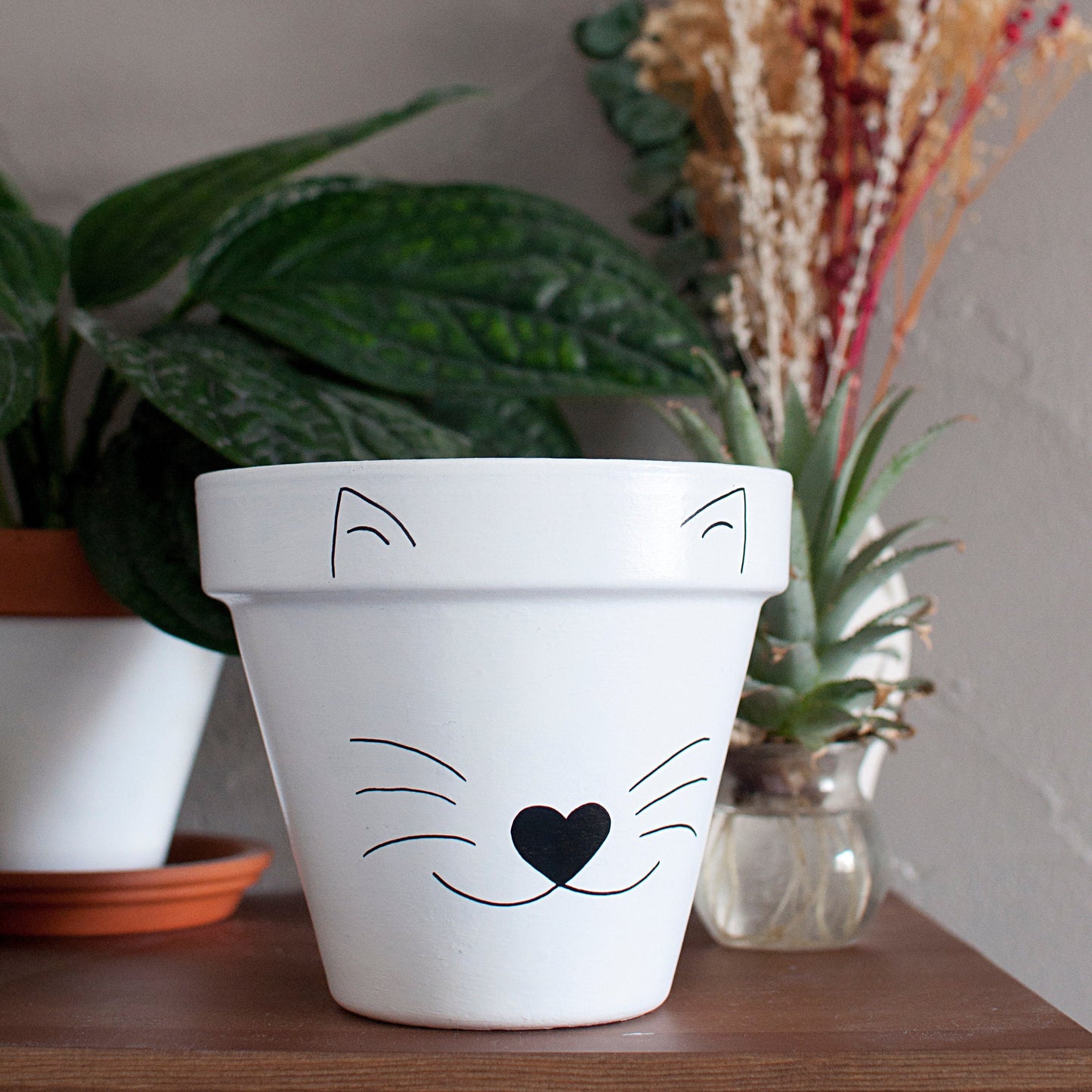 Pot en terre cuite : Happy Cat