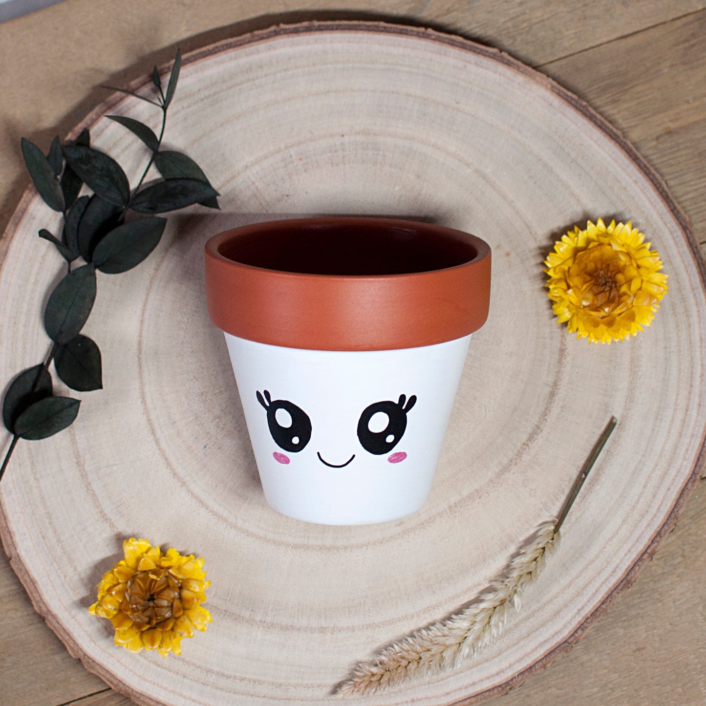 Pot de fleurs / cache pot en terre cuite : Ptitpot