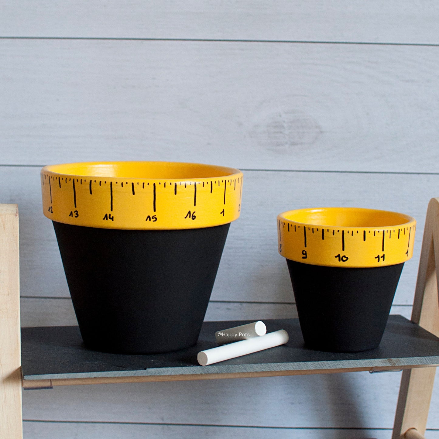 Cache pot / Pot en terre cuite ardoise : Back to school - [Merci Maitresse / Cadeau fin d'année scolaire]