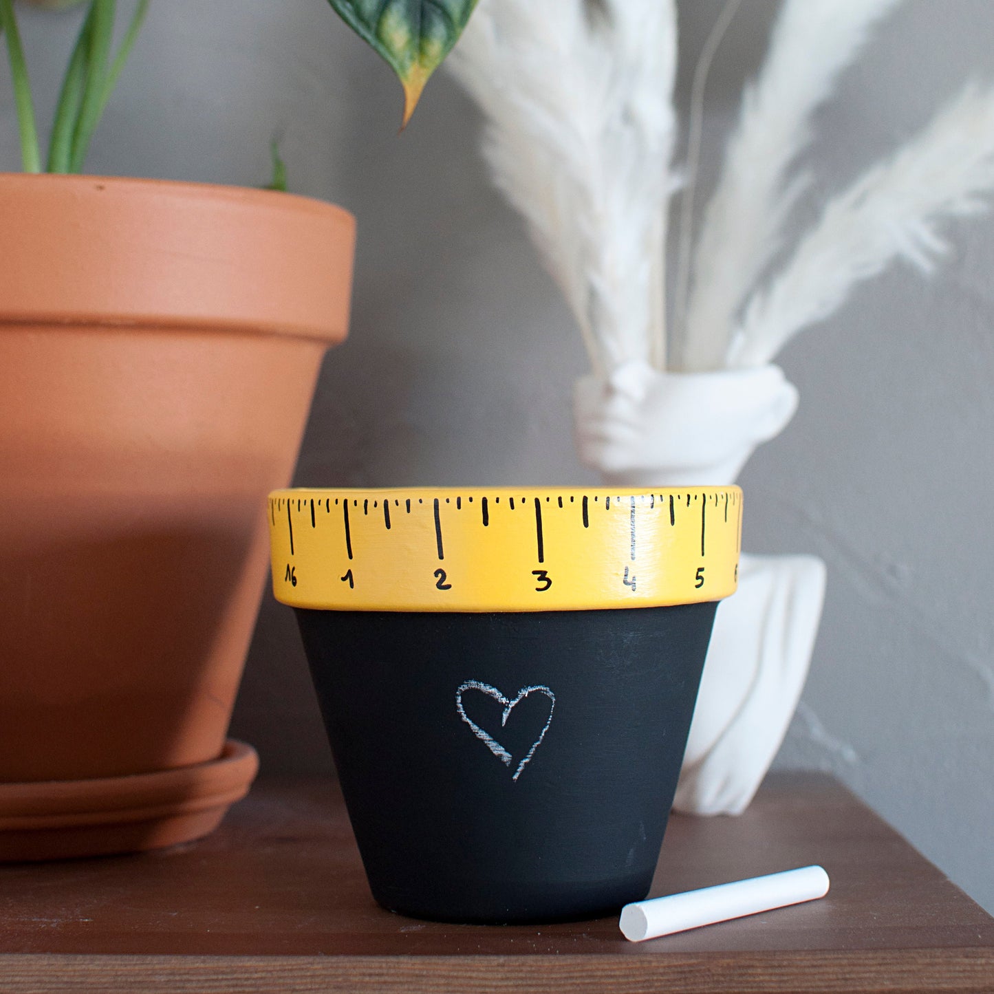 Cache pot / Pot en terre cuite ardoise : Back to school - [Merci Maitresse / Cadeau fin d'année scolaire]
