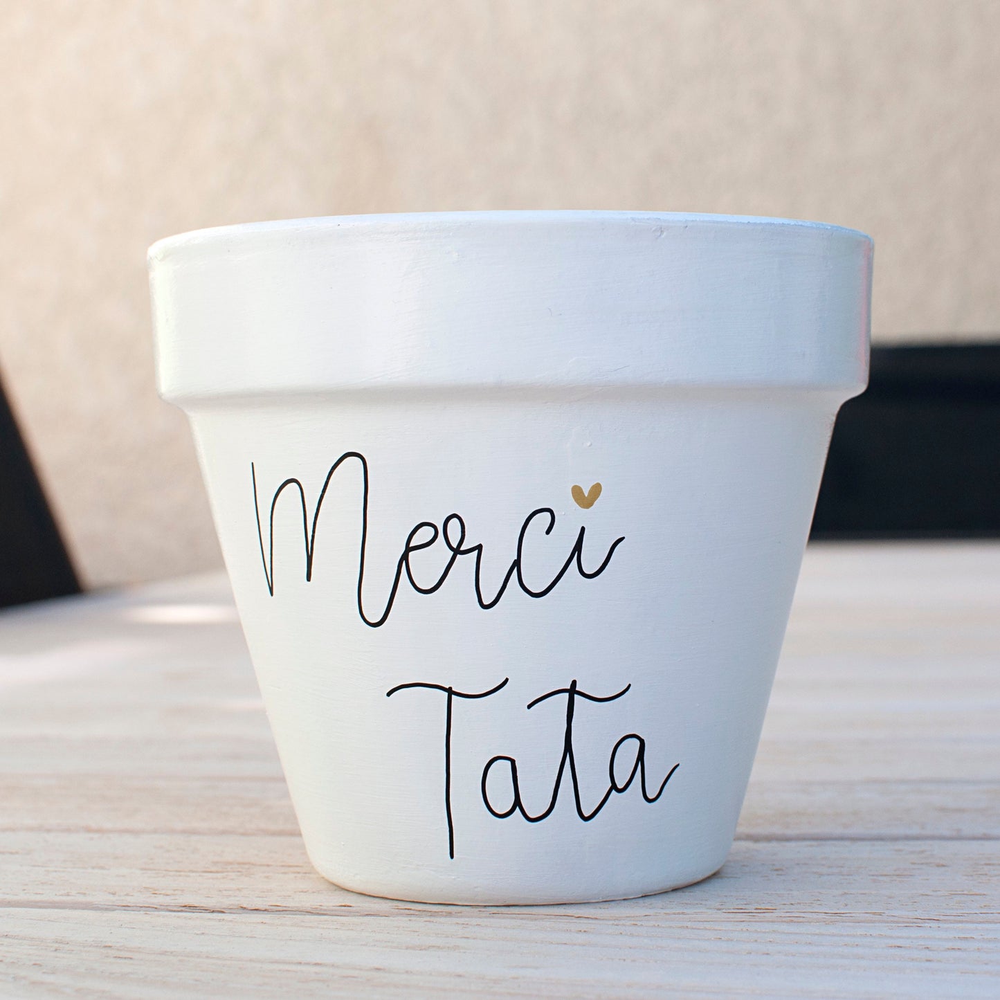 Cache pot / Pot en terre cuite personnalisé : Merci nounou / Super nounou / Nounou en or [cadeau nounou / cadeau nounou personnalisé]