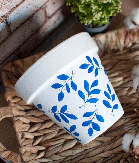 Cache pot / Pot en terre cuite personnalisé : Hyacinthe