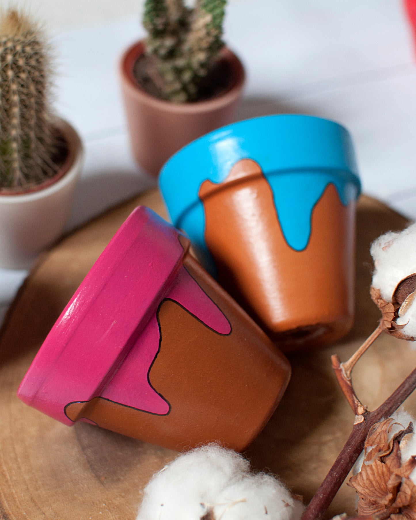 Cache pot / Pot de fleur en terre cuite : Splash