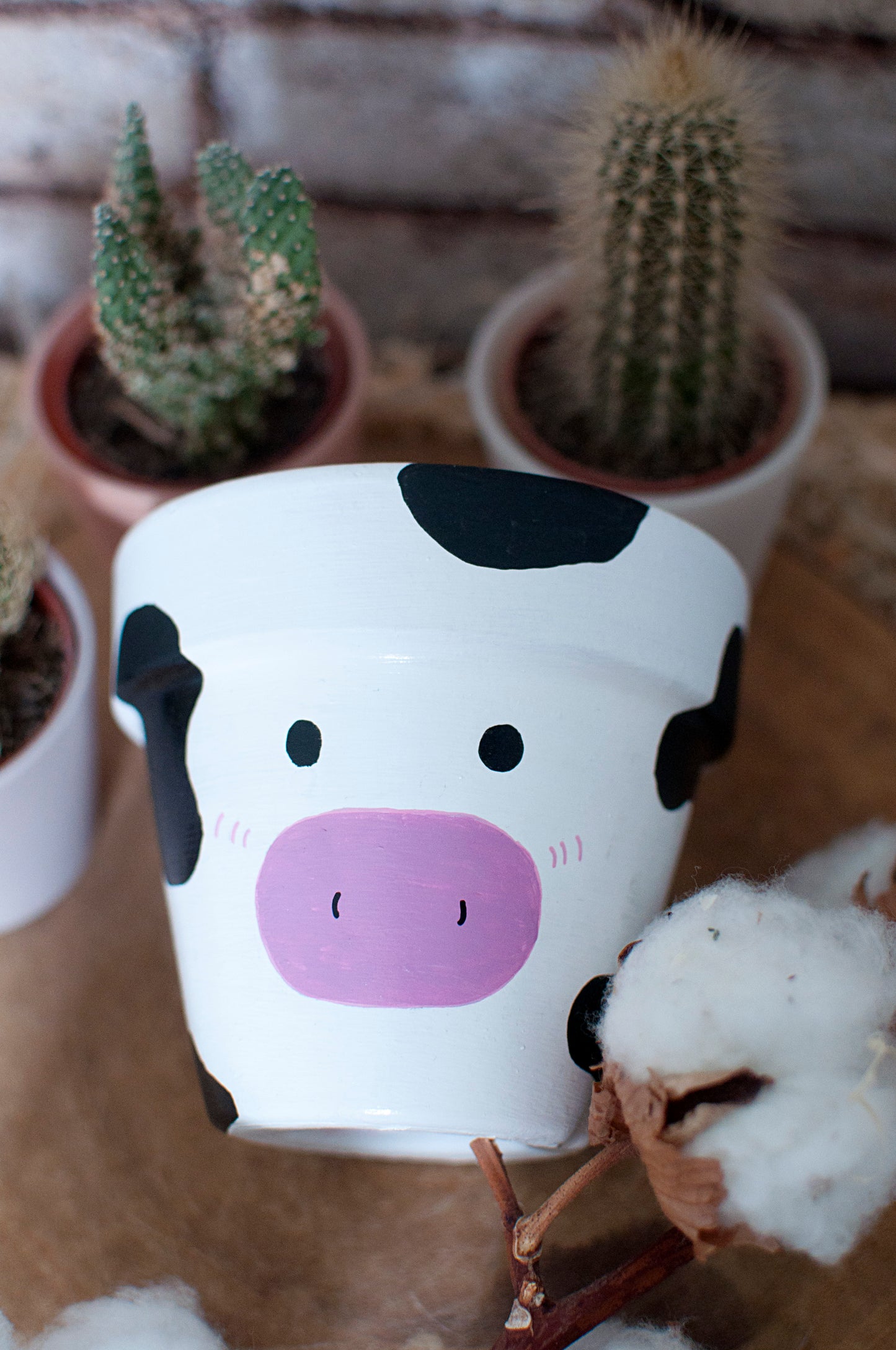 Cache pot / Pot de fleur en terre cuite : Cow'Pot