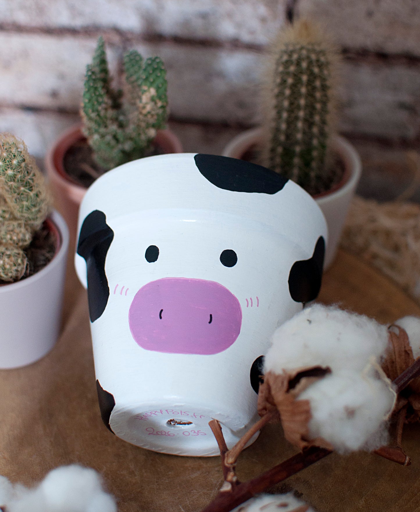 Cache pot / Pot de fleur en terre cuite : Cow'Pot