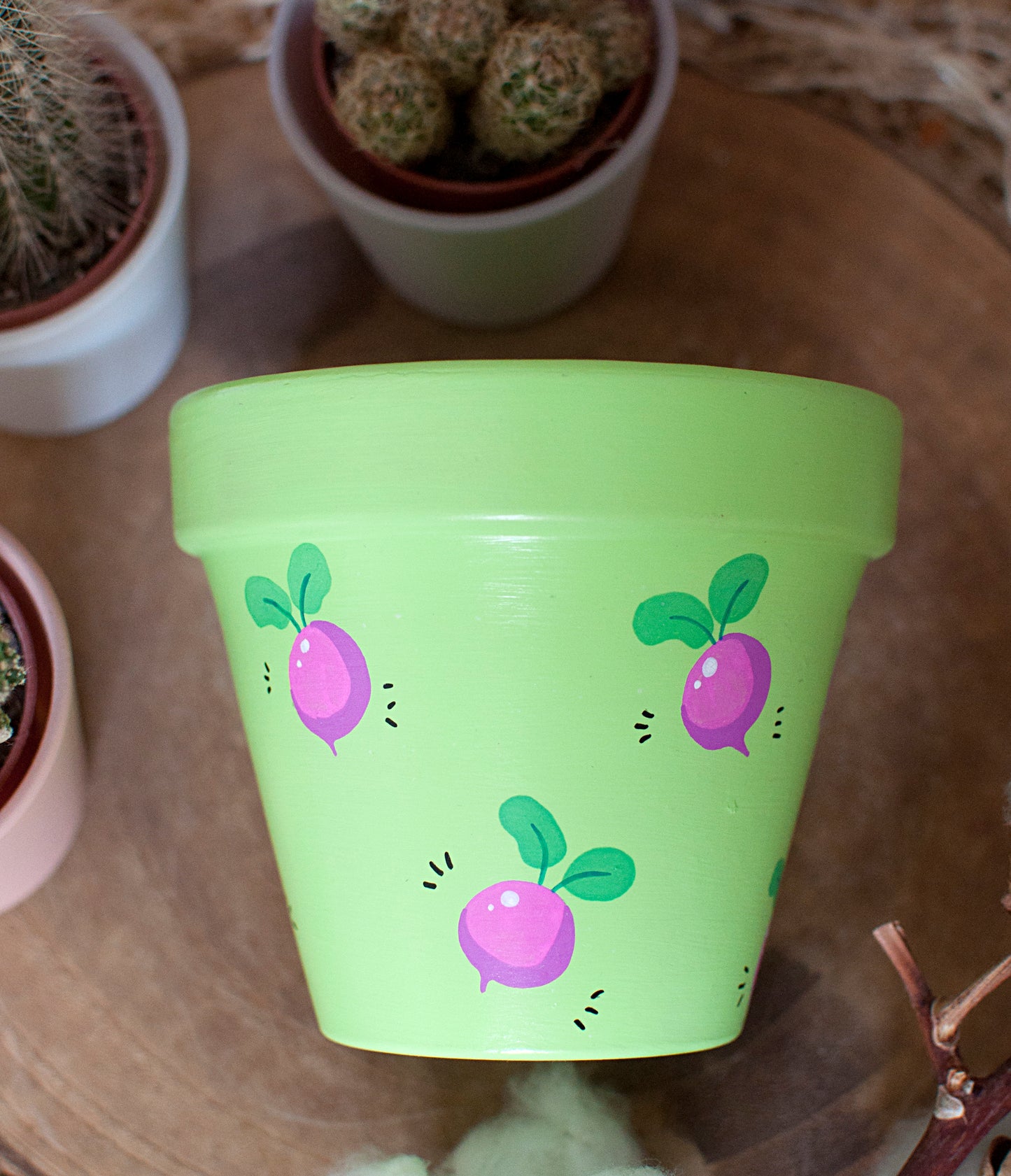 Cache pot / pot de fleur en terre cuite : Radish'Pot