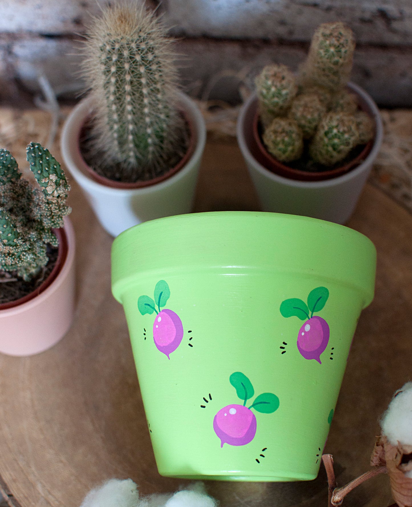 Cache pot / pot de fleur en terre cuite : Radish'Pot