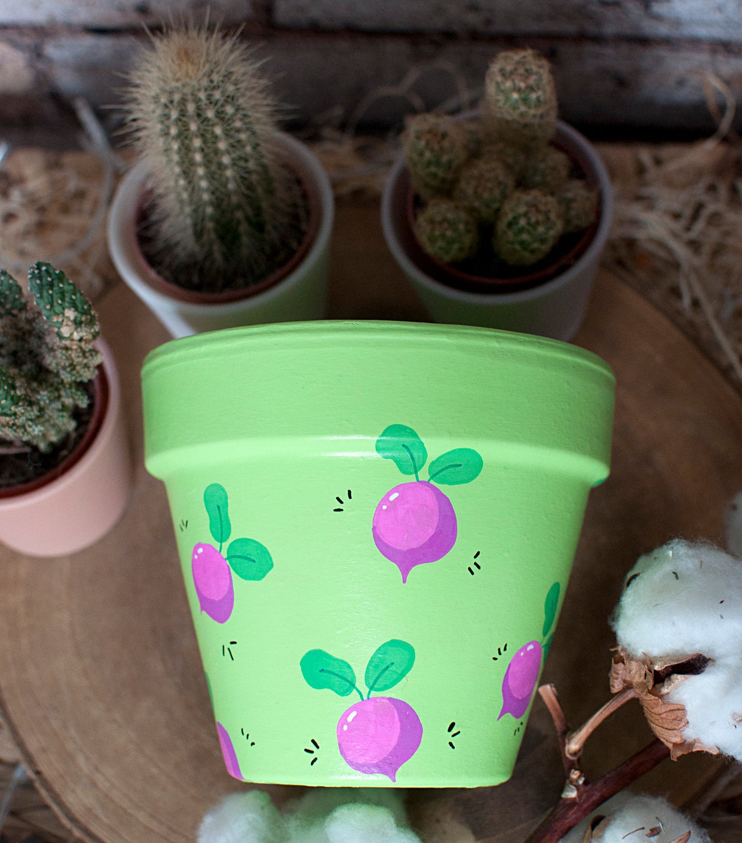 Cache pot / pot de fleur en terre cuite : Radish'Pot